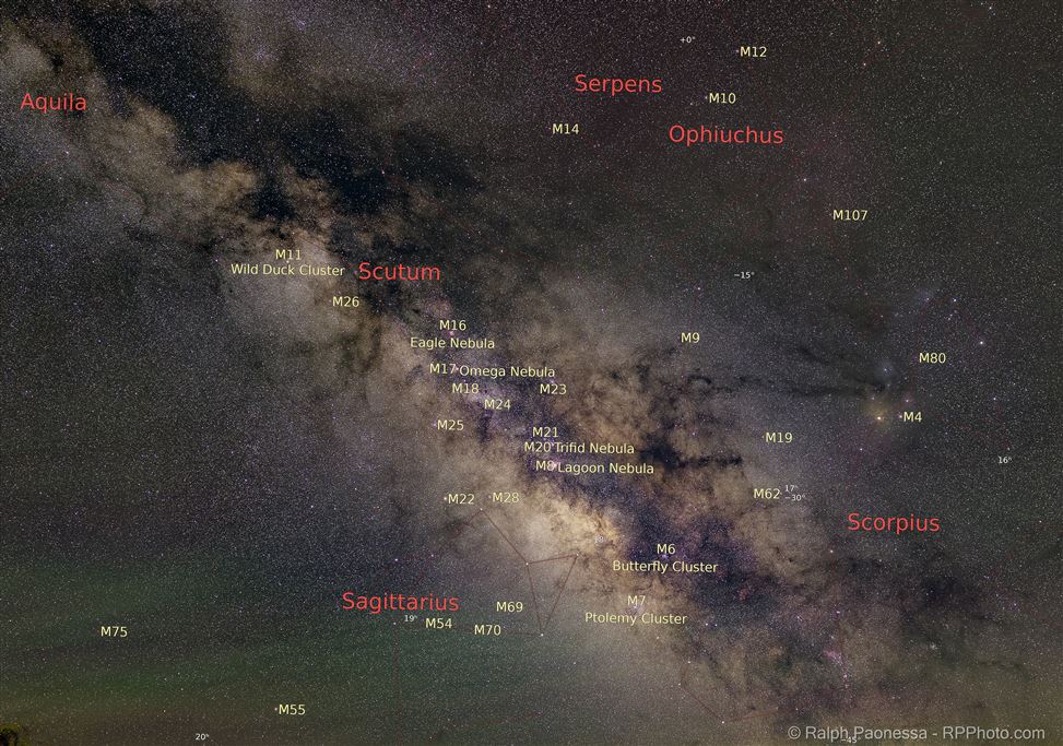 Summer Milky Way Center from Scorpius to Aquila